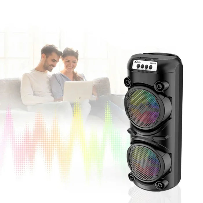 Boxă Portabilă ZQS6223 – 120W PMPO, Subwoofer 6 inch, LED RGB, Bluetooth, MP3, USB, TF, Microfon Inclus