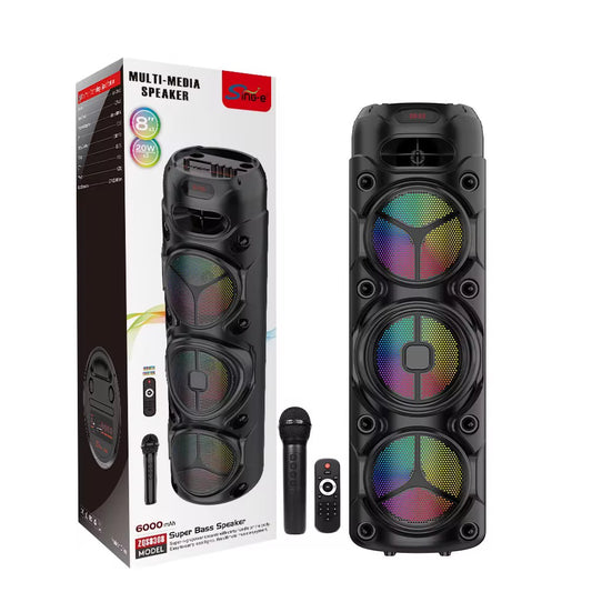 Boxa Bluetooth profesionala ZQS8308 cu LED RGB 90CM