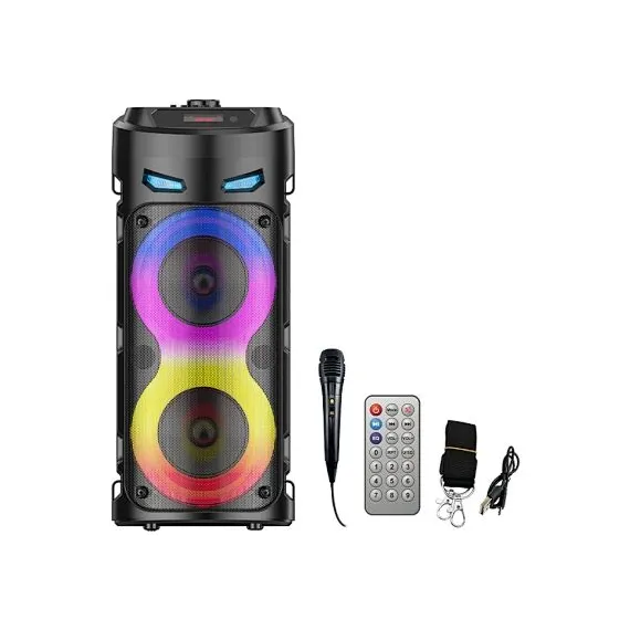 Boxă Portabilă Bluetooth ZQS-4239S, Wireless, 7W, 3.7V/1500mAh, cu Microfon și Lumini RGB