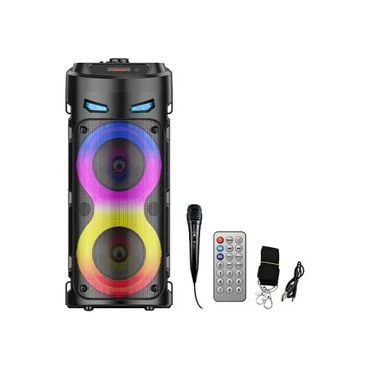 Boxă Portabilă Bluetooth ZQS-4239S, Wireless, 7W, 3.7V/1500mAh, cu Microfon și Lumini RGB