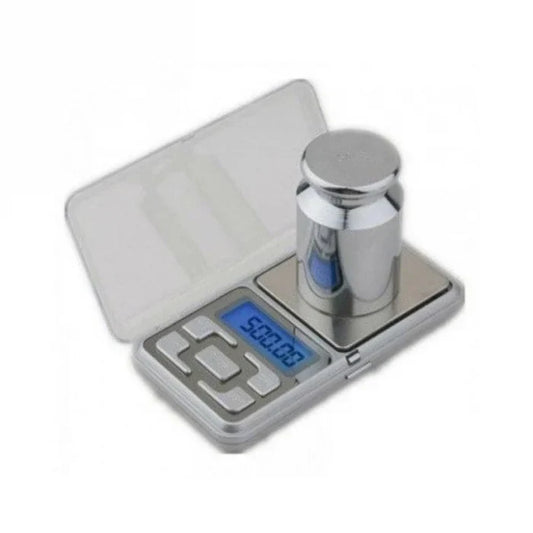 Cântar de Buzunar MH-500 – 500 g, Precizie 0,1 g, Funcție TARA, Design Compact Argintiu