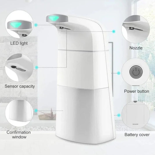 Dispenser Automat Săpun Lichid cu Senzor, 250 ml, Montaj Pe Perete, Auriu