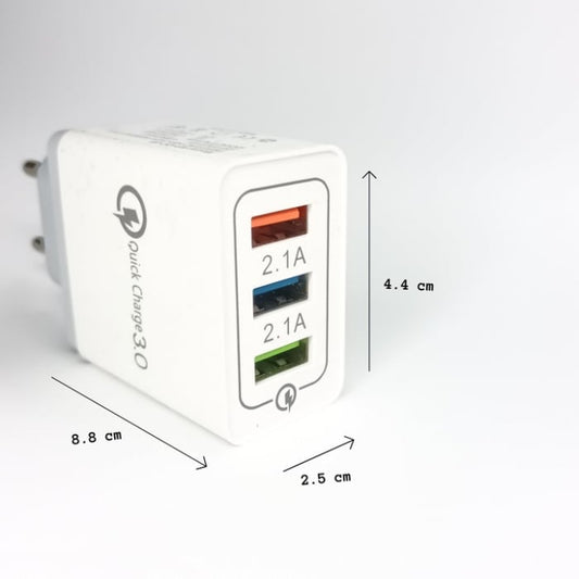 Încărcător de rețea 48W PD/QC 3.0 • 3 porturi USB • Încărcare rapidă universală