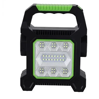 Lampă Camping JY-258B, 40 LED-uri + Lanternă Laterală, Încărcare Solară & USB engross, Verde