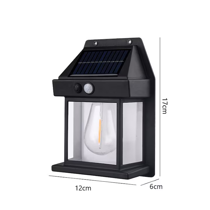 Lampă Solară de Perete JF888, 40W, cu Senzor de Mișcare și 3 Moduri de Iluminare