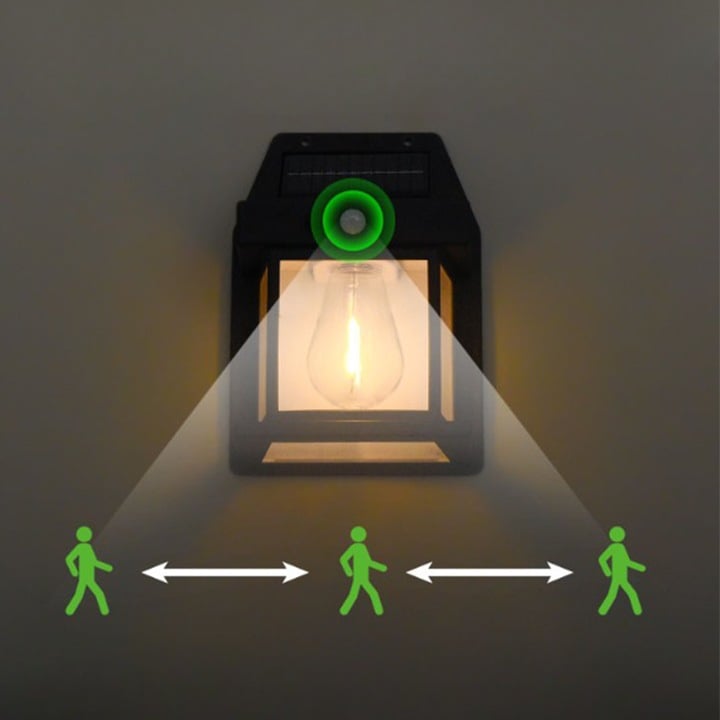 Lampă Solară de Perete JF888, 40W, cu Senzor de Mișcare și 3 Moduri de Iluminare