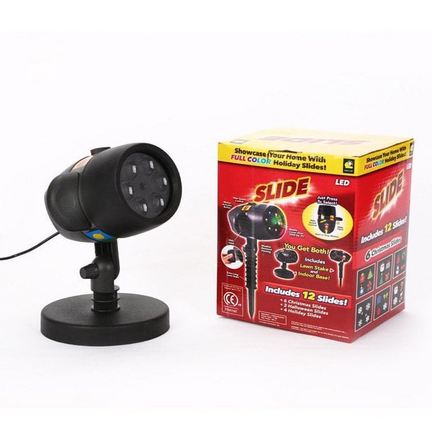 Proiector LED Exterior – 12 Teme Festive • Rezistent la Apă • 2 Programe • 3 Viteze