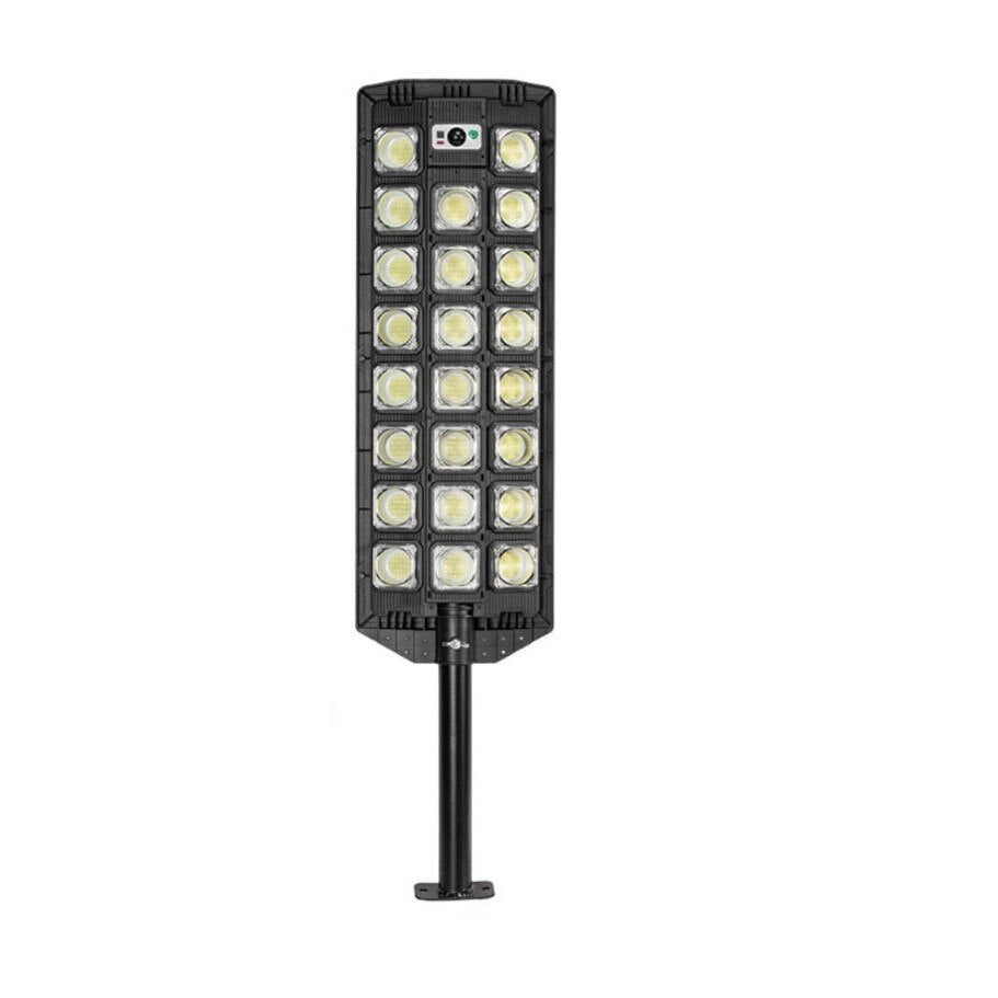 Lampă Solară Stradală cu 23 LED COB, Senzor de Mișcare, Telecomandă și Protecție IP65, Negru