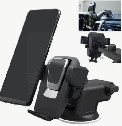 Suport Auto Telefon 2 în 1 CZ-3002B – Prindere pe Bord și Parbriz, Braț Ajustabil, Rotație 360°